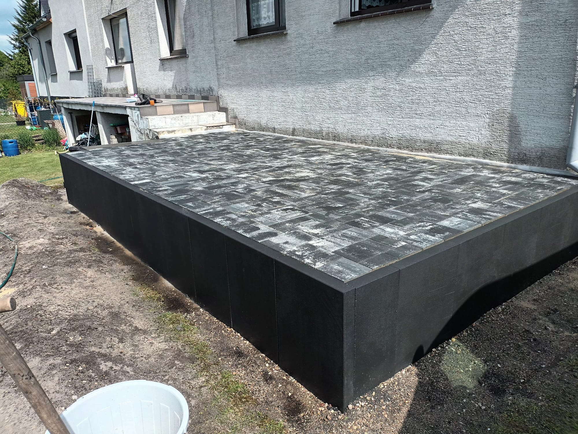 Taras z kostki brukowej – po realizacji